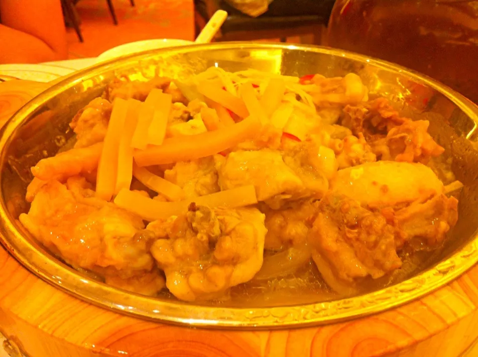 Steamed chicken with preserved vegetables|skyblueさん