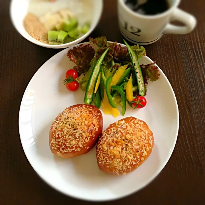 昨日のパンで朝食♪|カナ☆デップさん