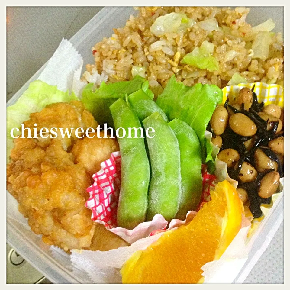 Snapdishの料理写真:8/6  回鍋肉チャーハン弁当|chieko ♪さん