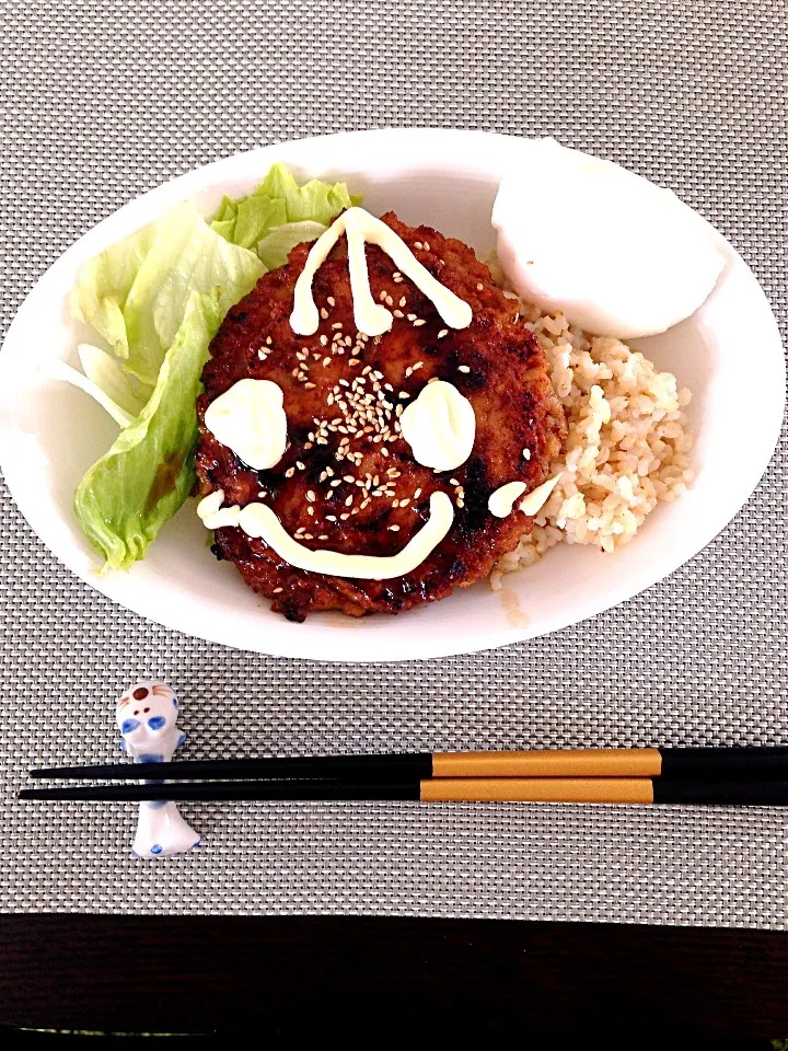 どーん！！っと鳥つくね丼|まりえさん