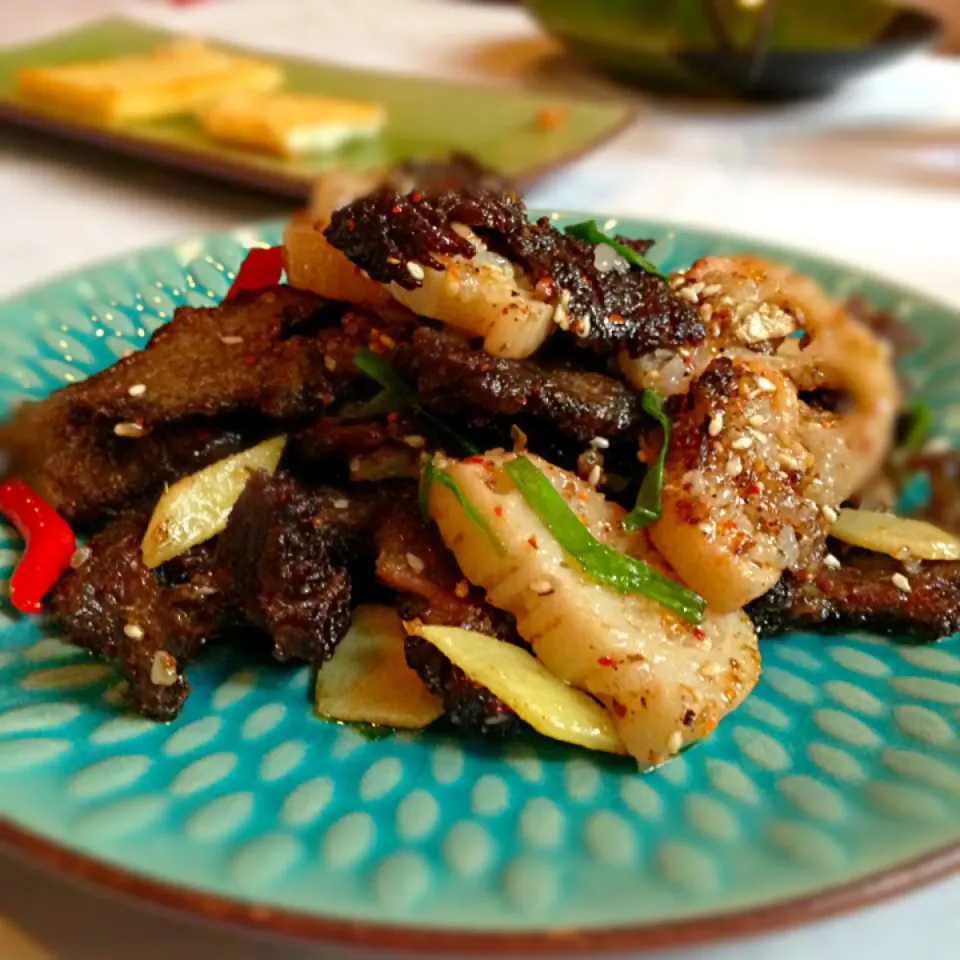 Fried beef & lotus root|willzさん