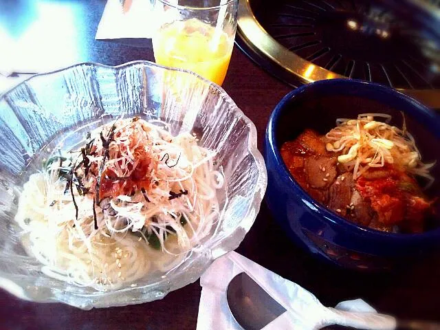 梅冷麺と豚丼☆|千穂さん