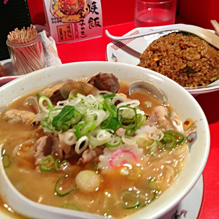 昼ごはん  あさり醤油  ヤキメシ|ぽんたさん