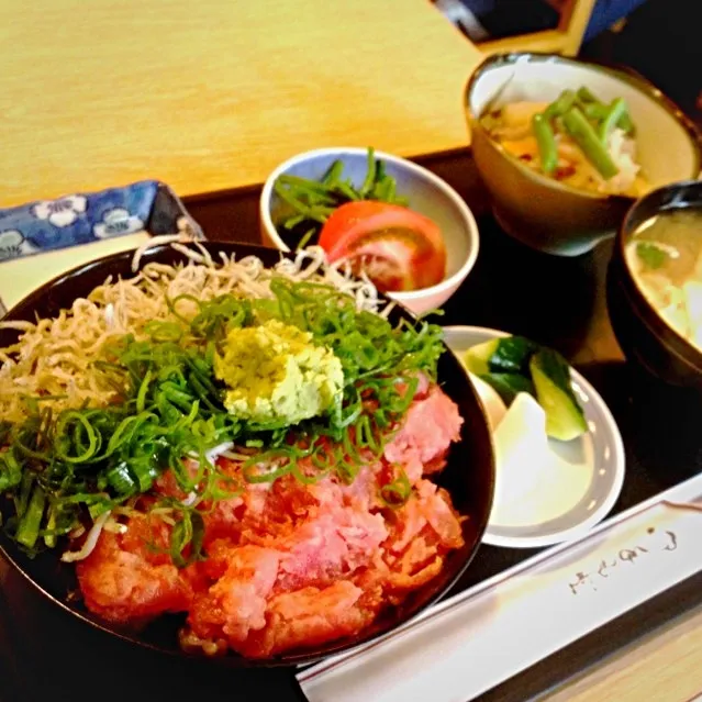 Snapdishの料理写真:ねぎとろしらす丼！|shuさん