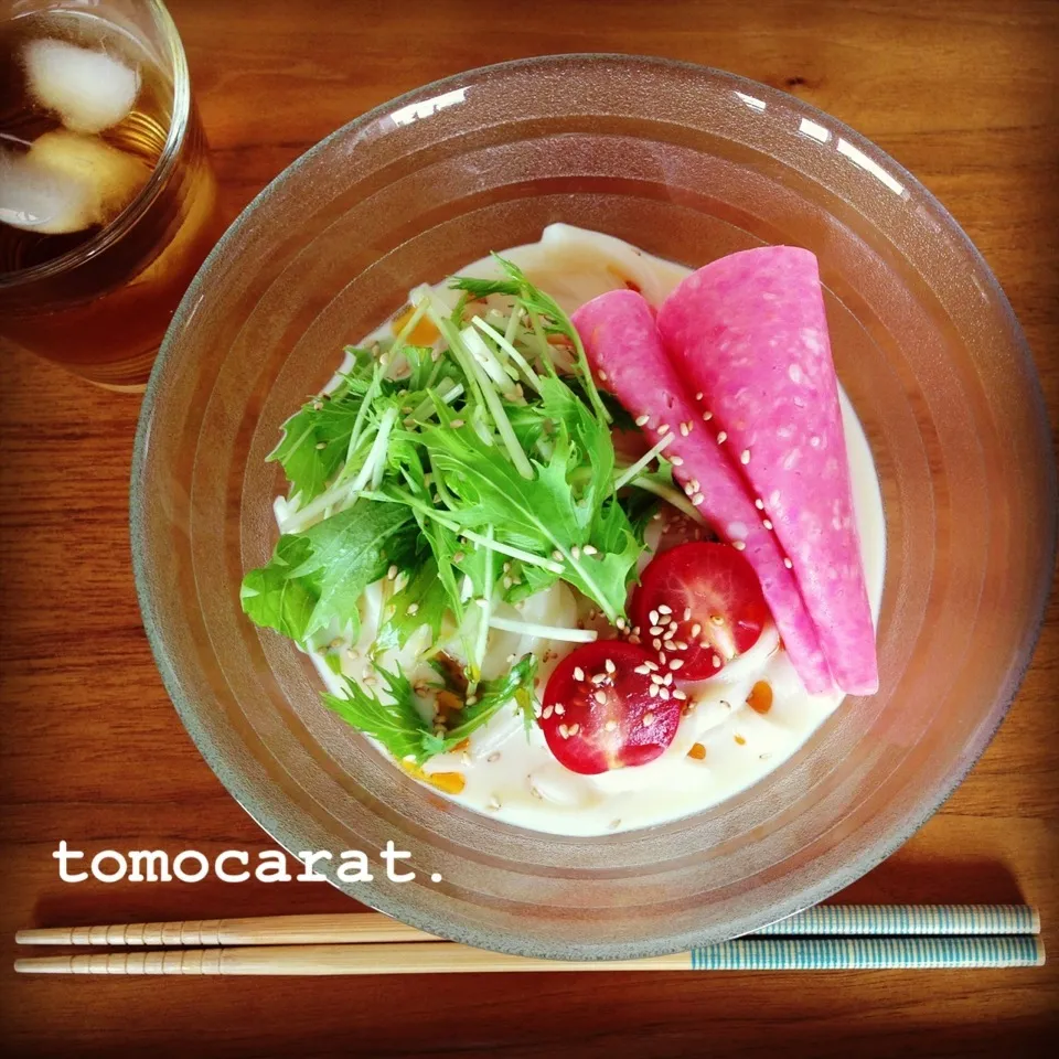 冷やし豆乳うどん|tomocarat.さん