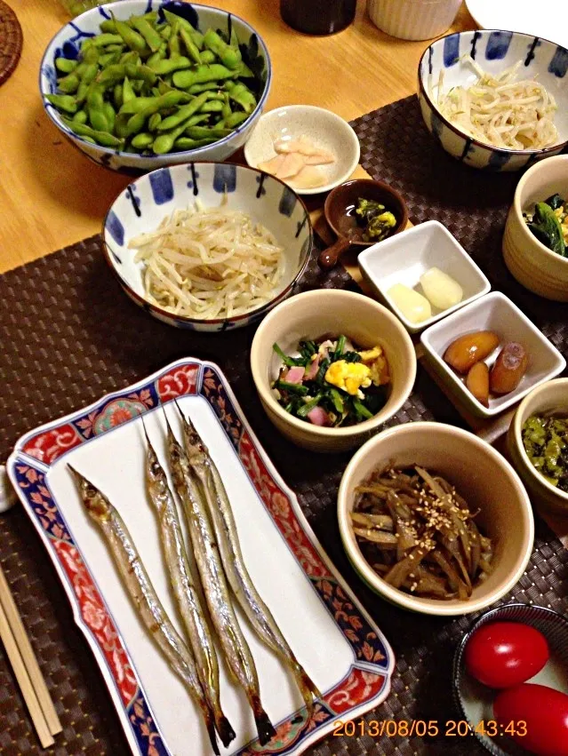 さより 丸干し の晩ご飯|ちかさん