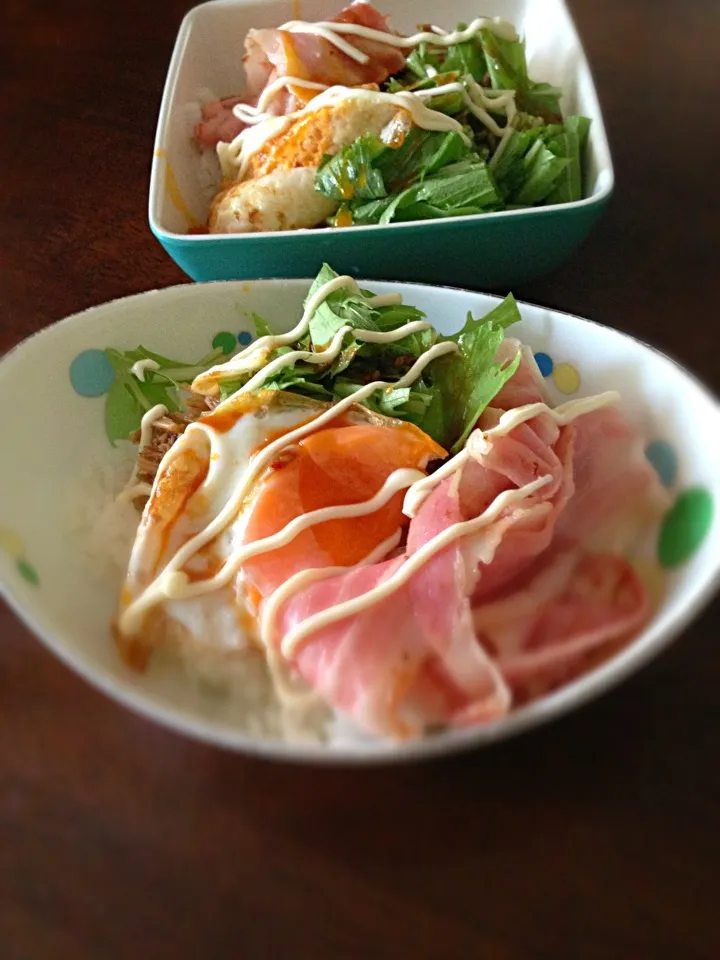 ベーコン丼|さくたえさん