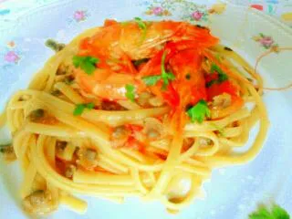 linguine# clams# prawn|ceccaさん