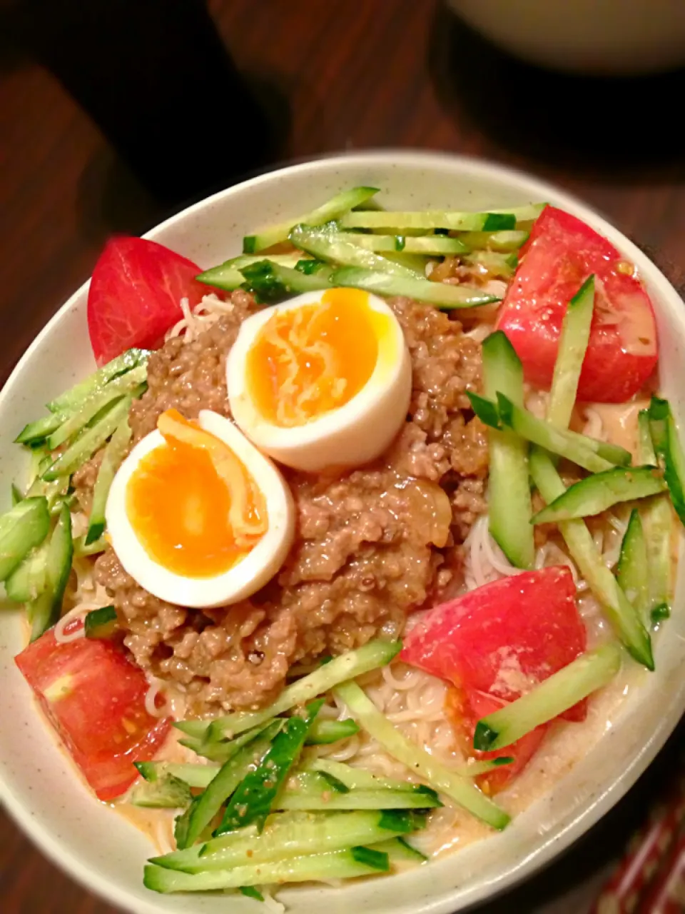 ゴマだれ肉味噌そうめん|道真ママさん