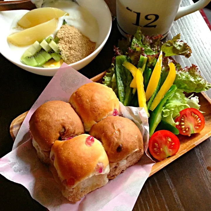 昨日のパンで朝食☆|カナ☆デップさん