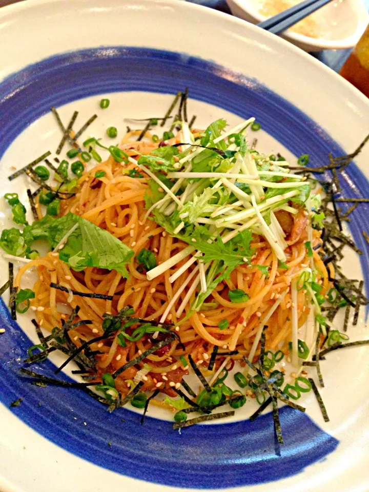 照り焼き鶏の和風ペペロンチーノ|ひろさん