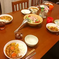 Snapdishの料理写真:お友達親子とカレーディナー♡|SPC2012さん