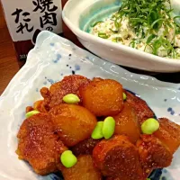 炭酸水で豚の角煮とcmryユキちゃんの崩し豆腐… ^ ^ )/