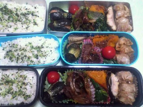 Snapdishの料理写真:子どもたち＆オレ弁当8月9日|クッキングおやぢさん