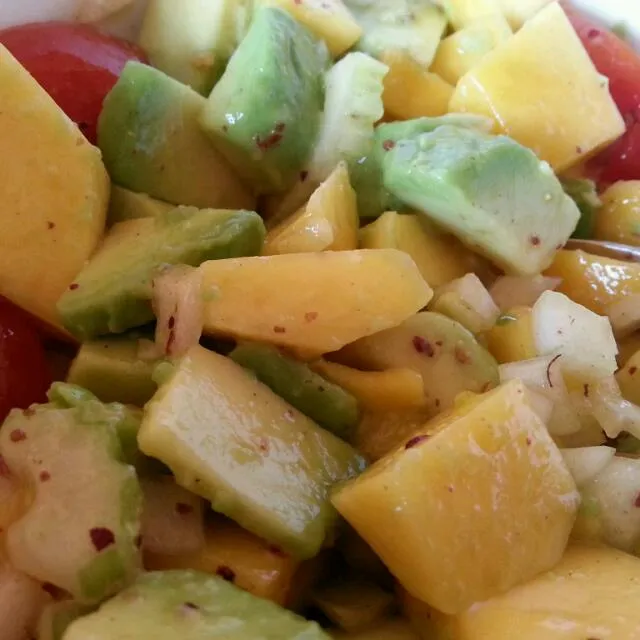 Mango, Avocado and tomato Salad / Salade met mango, avocado en tomaat|Frank&Jolanda - Eteninbeeldさん