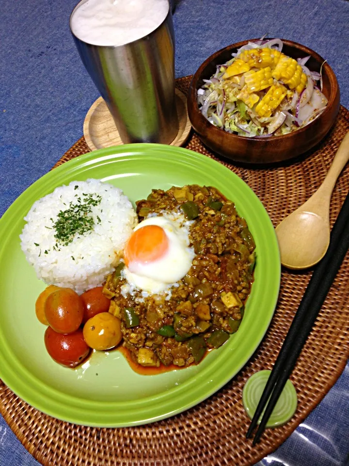 夏野菜のドライカレー♫|いくさん