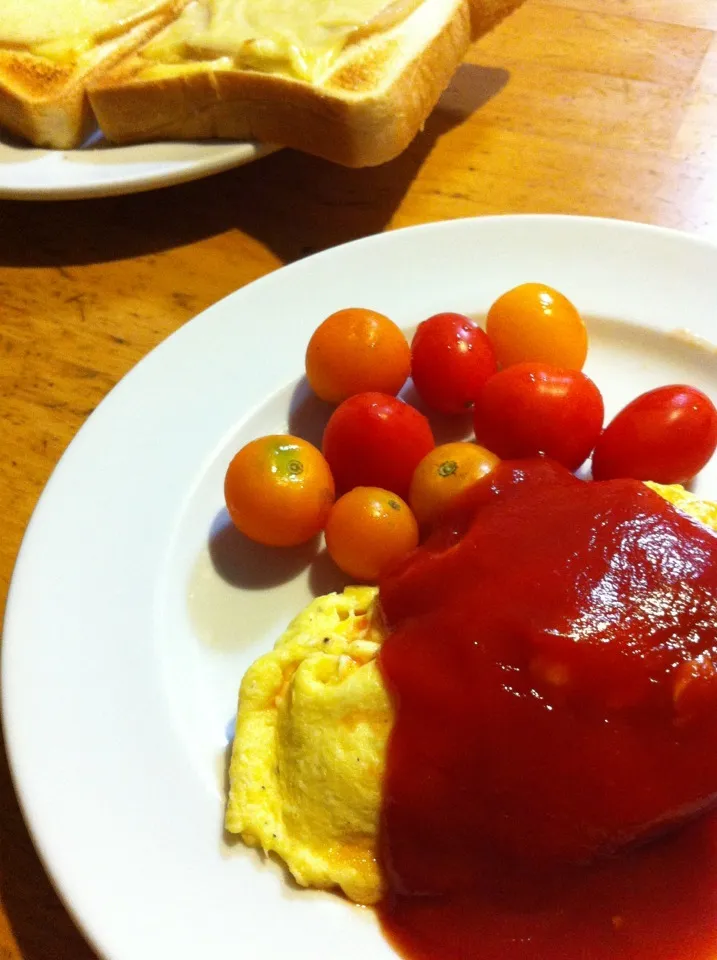 戴いた自家製トマトで夕食です|Chef 中川浩行さん