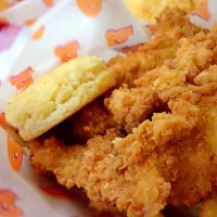 Fried chicken tender w/waffle coating|sun daiさん