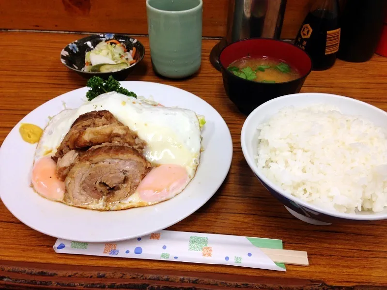 チャーシューエッグ定食|chan mitsuさん