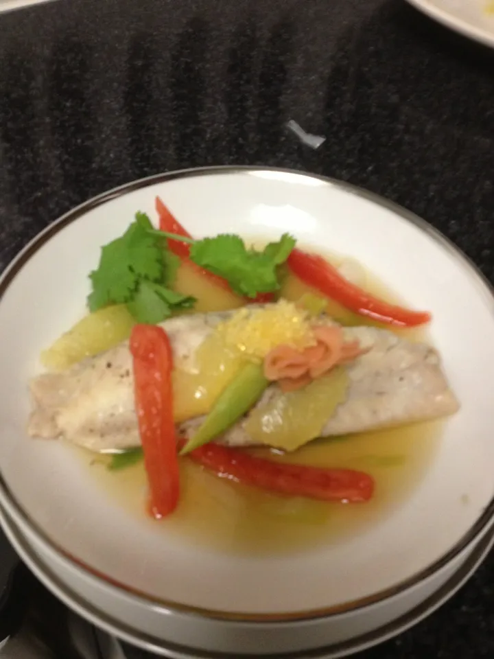 Black Bass in a Scallion Ginger Broth|Christine pavelkaさん