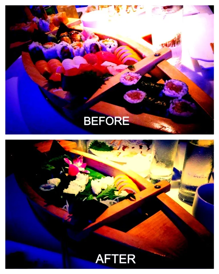 Sushi & sashimi boat for 2 .. Eaten by 1|@namamotoさん