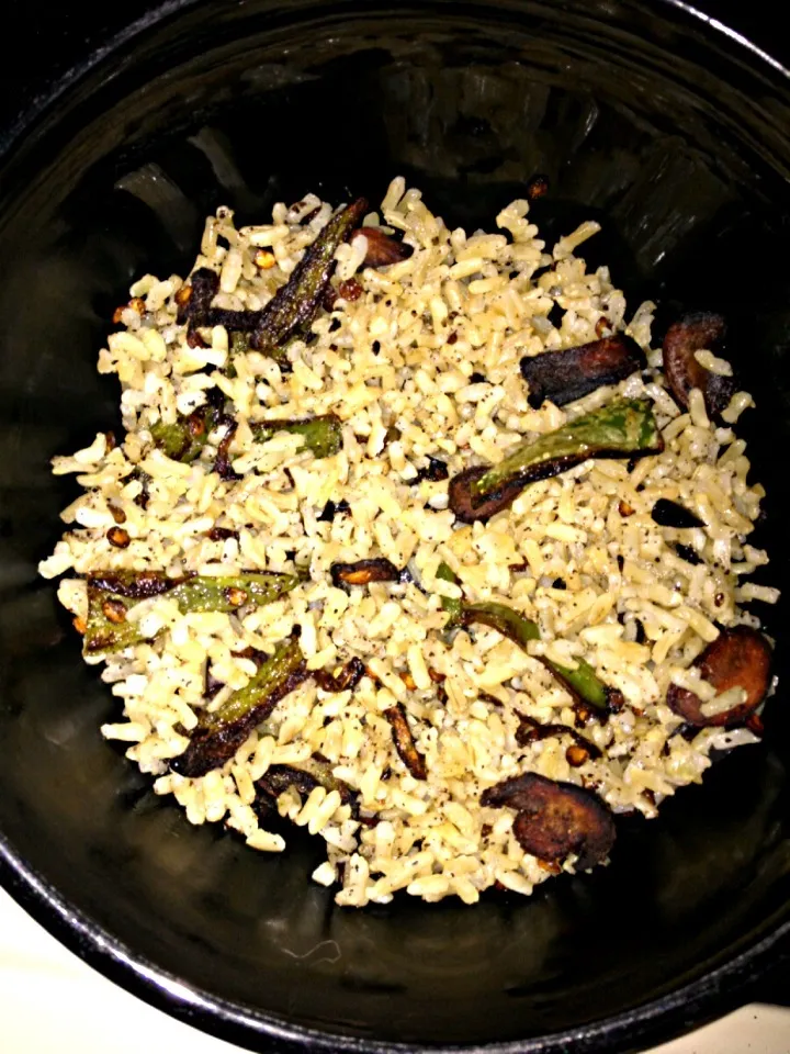 Brown Rice, Mushrooms, & Peppers|Samantha McFaddenさん