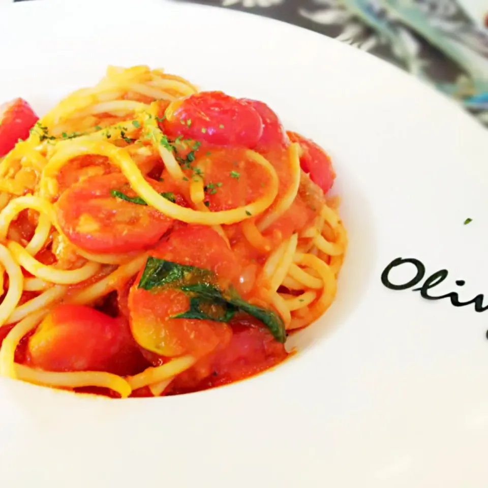 vegetarian: Tomato spaghetti🍝🍅|PeonyYanさん