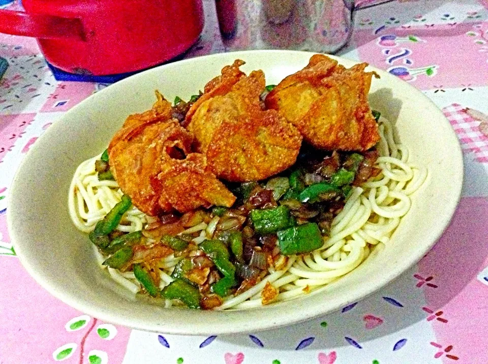 Spaghetti Wonton Oyster Sauce|Jessica Bethaniさん