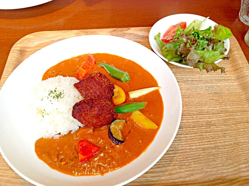 夏野菜フレンチカレー メンチカツのせ|Yukaさん