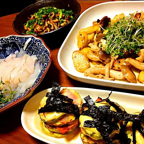 今夜の晩ご飯達〜穴子やイカお造り他‥(*´-ω・)✨|ゆめさん