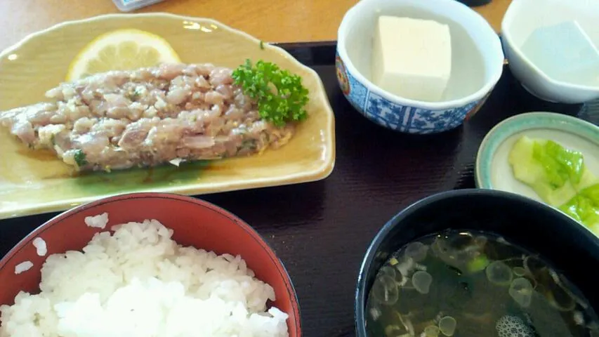 あじのなめろう定食|まゆまゆさん