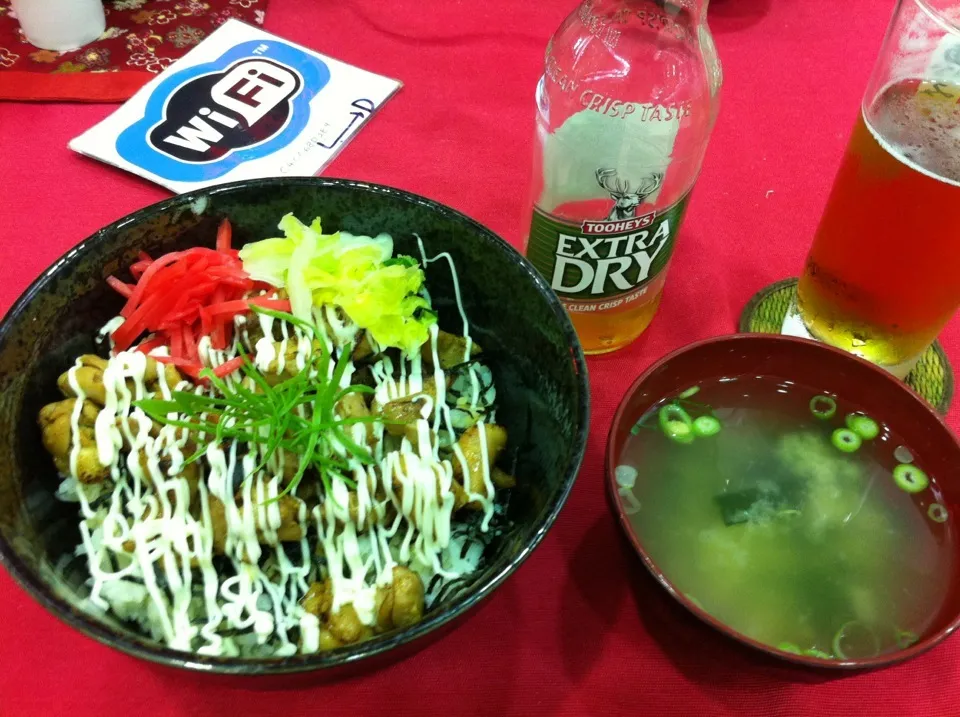 照り焼きチキン丼&みそ汁|ToToRoNさん