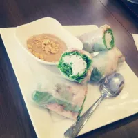 Snapdishの料理写真:chicken rice paper wrap|Ren I Cookさん