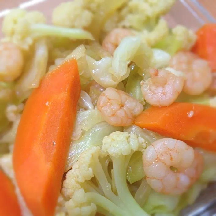 Stir-fry Shrimps and Veges|jettさん