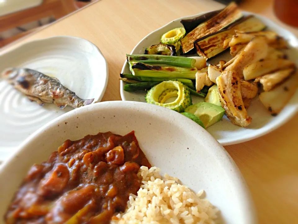 Snapdishの料理写真:夏焼き野菜のカレー|みささん