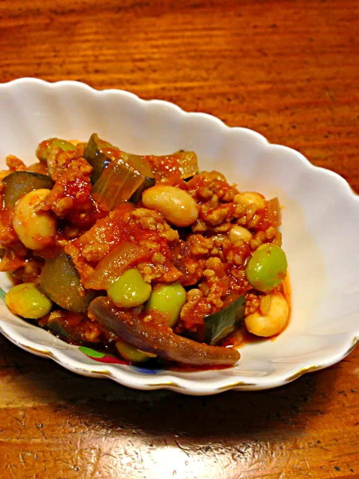 ひき肉と大豆のトマト煮込み|さやかさん