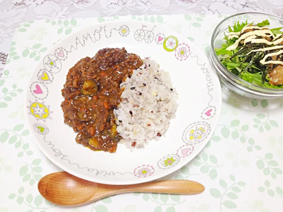 キーマカレー風♪ナスとひき肉のカレー|かなさん