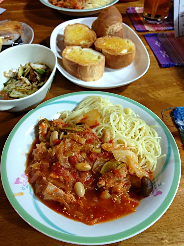 鶏肉とキャベツのチキンシチュー他♪( ´▽｀)|すかラインさん