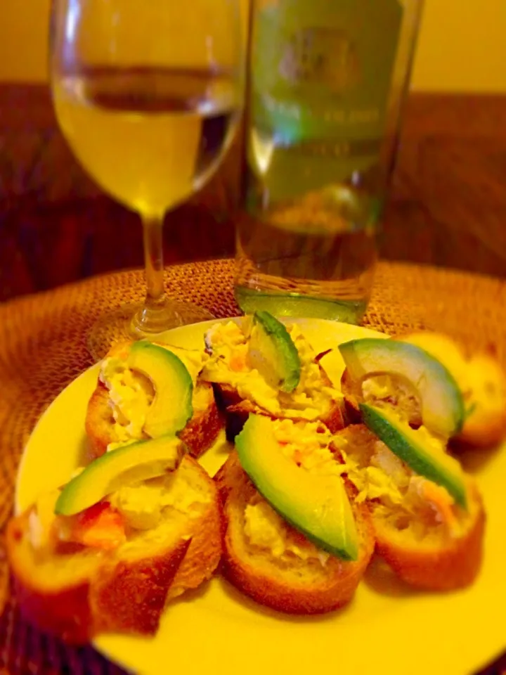 Simple canapes&White wine🍷簡単ｶﾅｯﾍﾟ&白ﾜｲﾝ|🌈Ami🍻さん