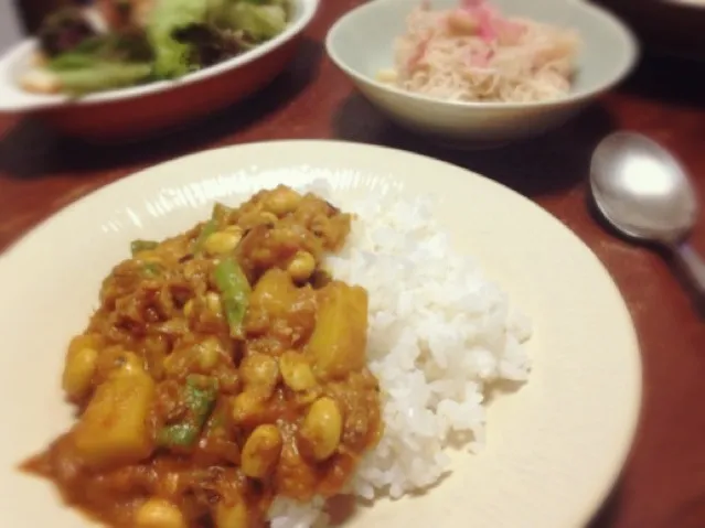 大豆とじゃがいものカレー|まちまちこさん