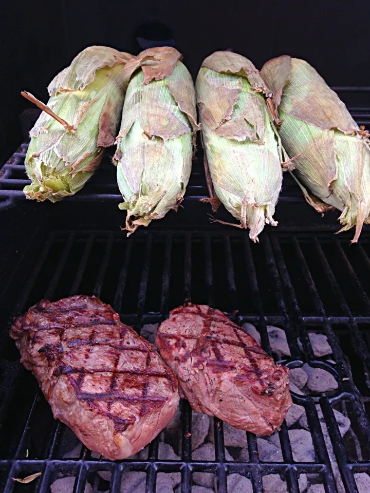 Grilled Corn, NY Strip & Filet|Gregさん