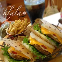 チーズライスバーガーセット❤