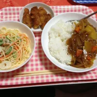 カツカレー定食(^_^)？|ゆかぴょんさん