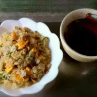 Snapdishの料理写真:炒飯＆ﾈｷﾞｽｰﾌﾟ*|ゆきこりら*さん