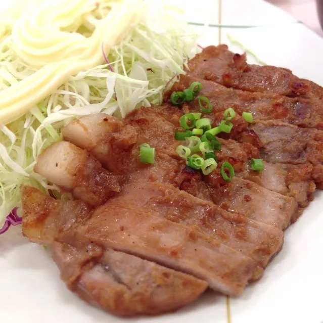 ポークくるみ味噌焼き at 社員食堂|さるさん