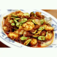 Snapdishの料理写真:sambal petai with prawn..hot! hot!|yapさん