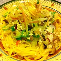 鶏挽肉とゴボウのパスタ|kenさん