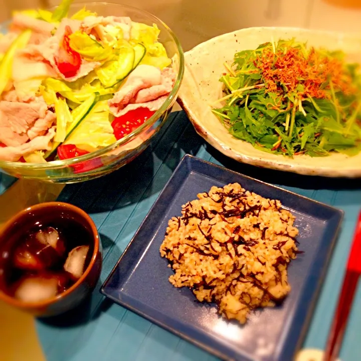 家族で晩ご飯|ふぅさん