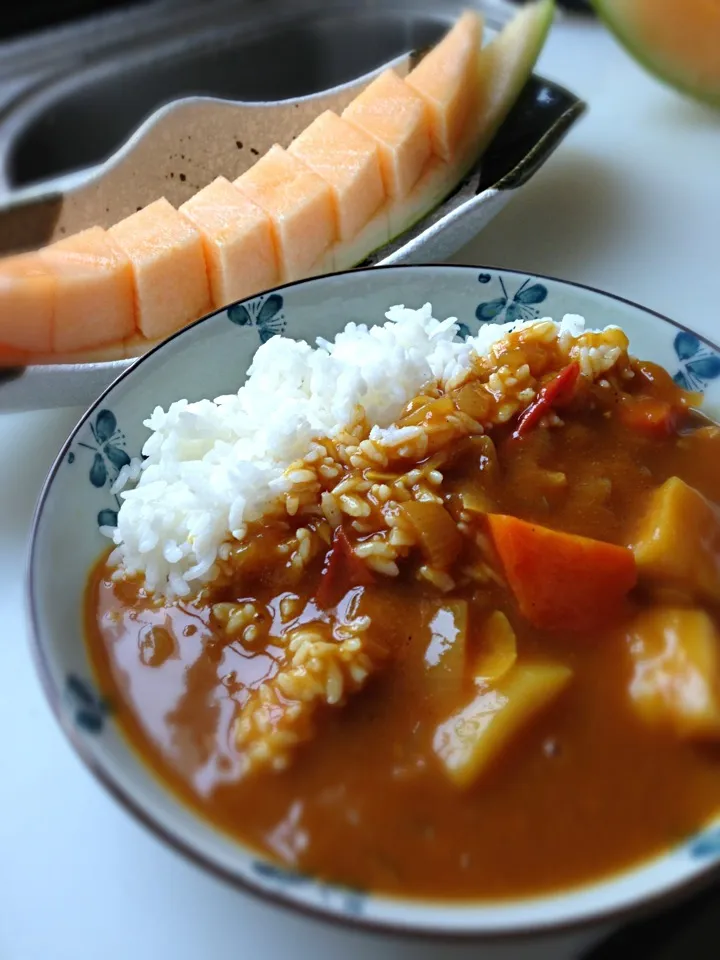 ポークトマトカレーと新疆メロン|FU-TEN 古原貴大さん