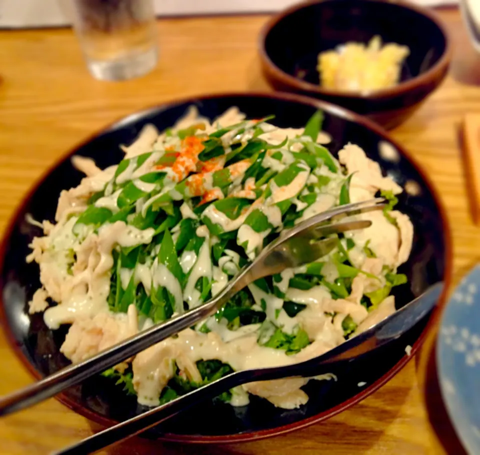 荒木町花見屋の九条葱のサラダ 新感覚食感です‼|tonさん